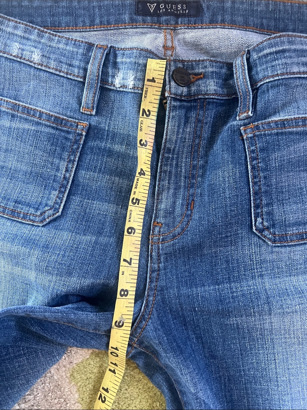 Guess Women's Dark Blue Flare Jeans - Picture 7 of 9